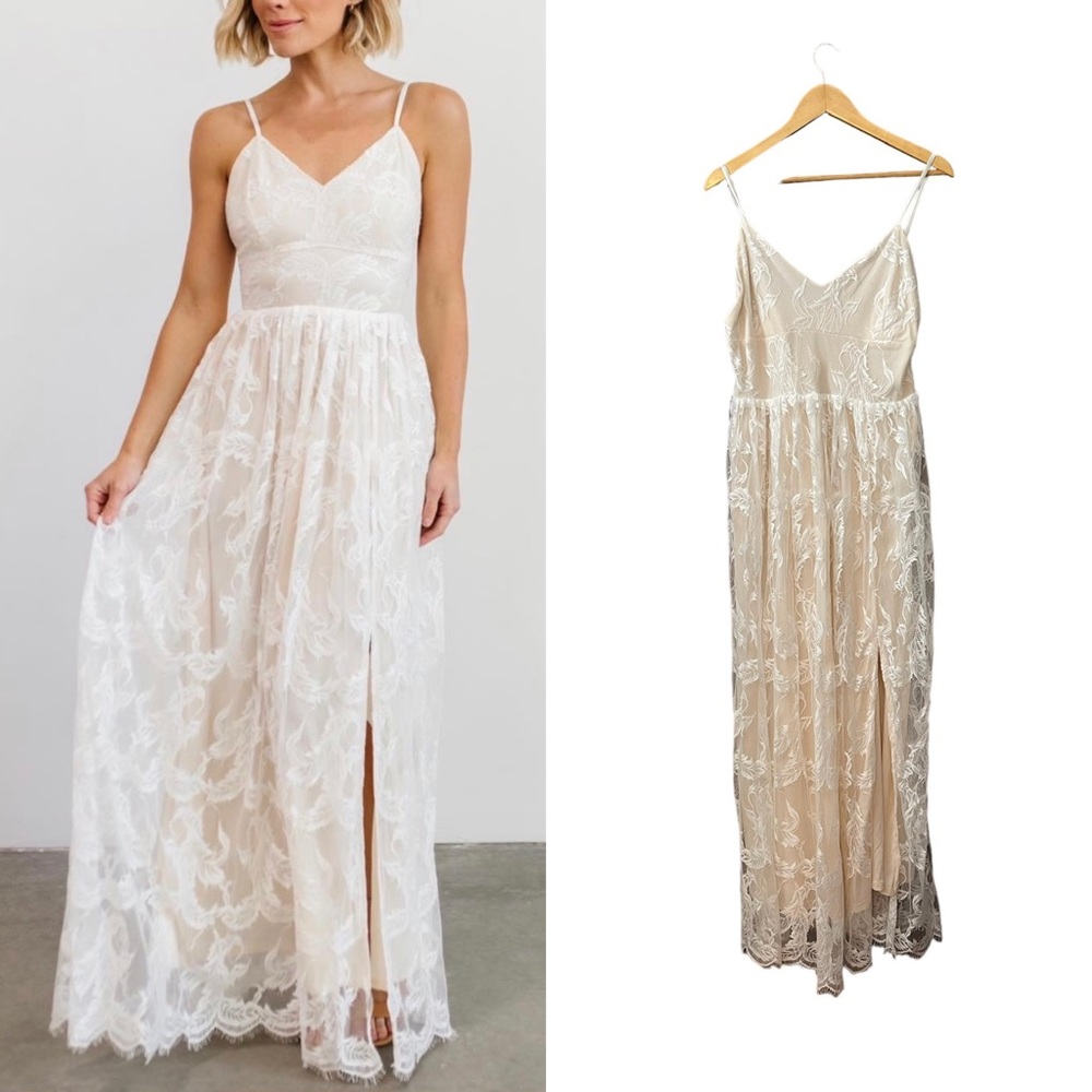 Baltic Born White Cozette Lace Maxi Wedding Gown Dress XL
